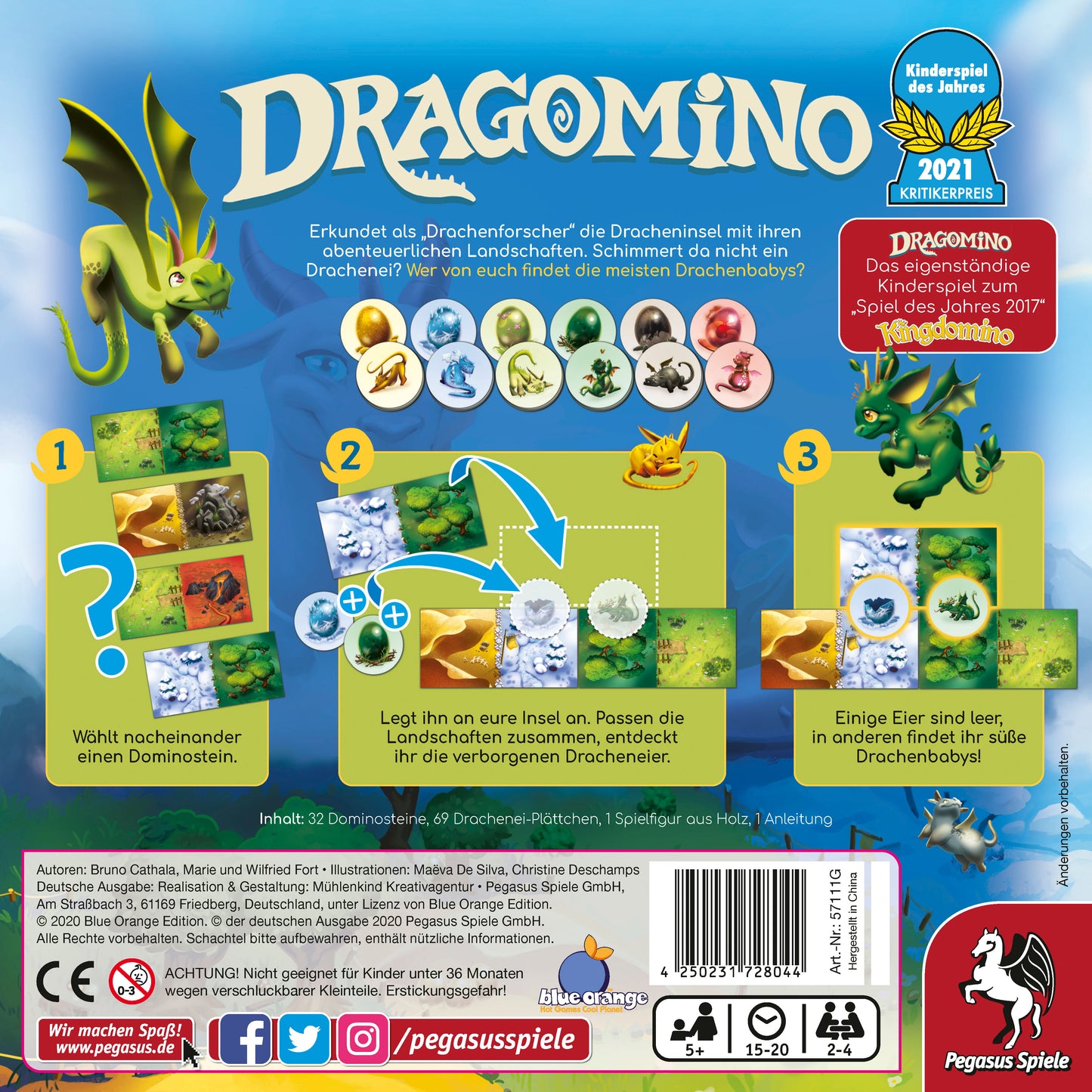 Dragomino – Boxansicht Rückseite