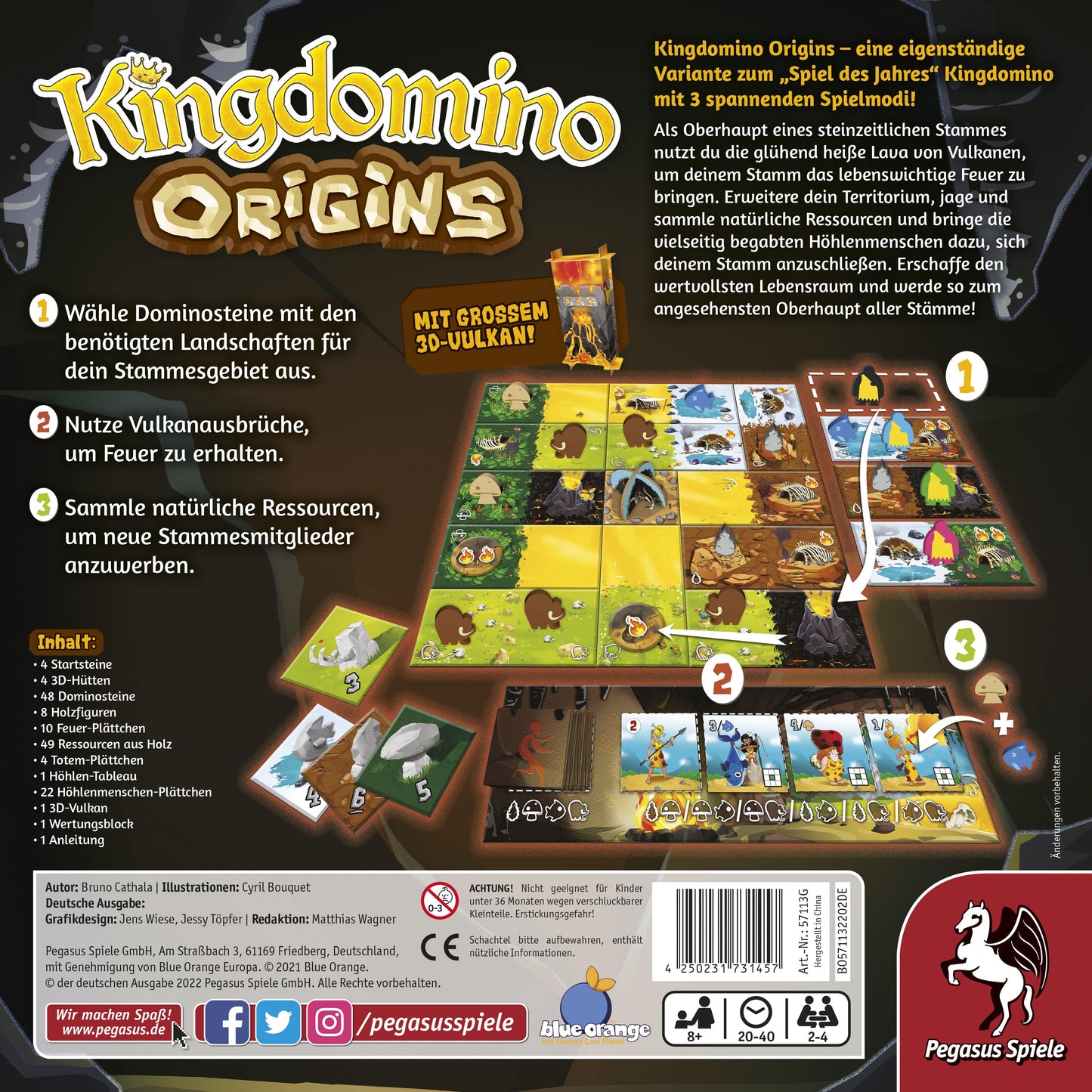 Kingdomino Origins – Boxansicht Rückseite
