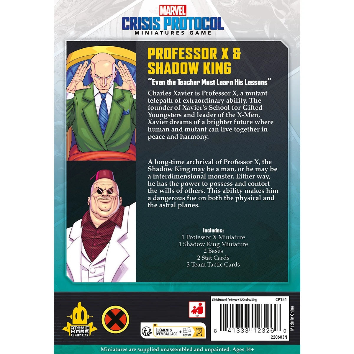 Marvel Crisis Protocol – Professor X & Shadow King – neu & OVP Rückseite