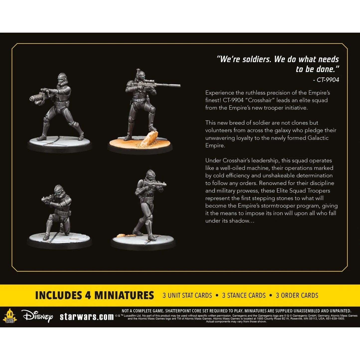 Star Wars: Shatterpoint – Good Soldiers Follow Orders Squad Pack – neu & OVP Rückseite