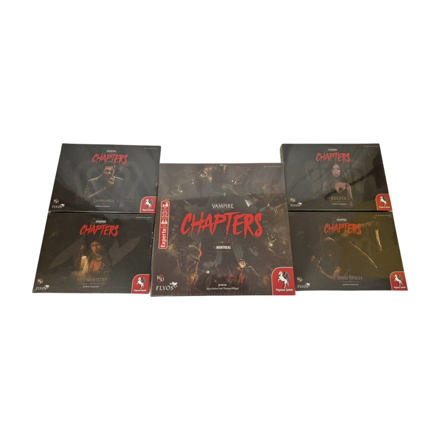 Vampire: Die Maskerade – CHAPTERS Bundle mit Grundspiel und 5 Erweiterungen, neu & OVP