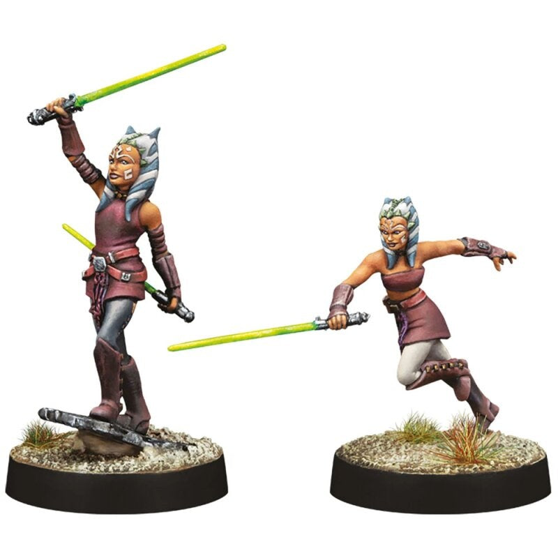 Star Wars Legion Ahsoka Tano Commander und Padawan Miniaturen Detailansicht