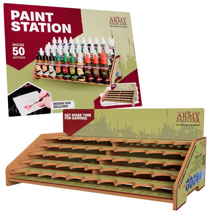 The Army Painter Paint Station aus MDF zur Aufbewahrung von Farben, Pinseln und Hobbywerkzeugen für Tabletop und Modellbau