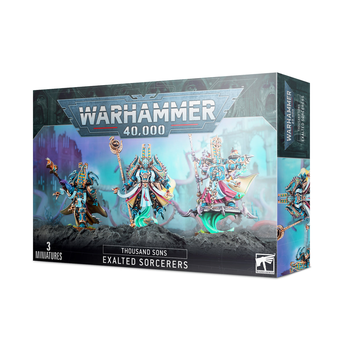 Thousand Sons Exalted Sorcerers mit 3 Miniaturen für Warhammer 40.000 von Games Workshop