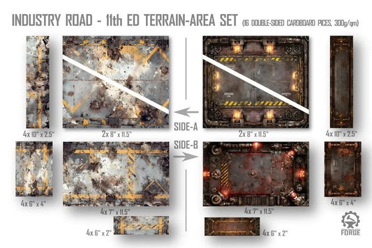 11th Edition – Terrain Area Footprints – Cardboard Tournament Ready