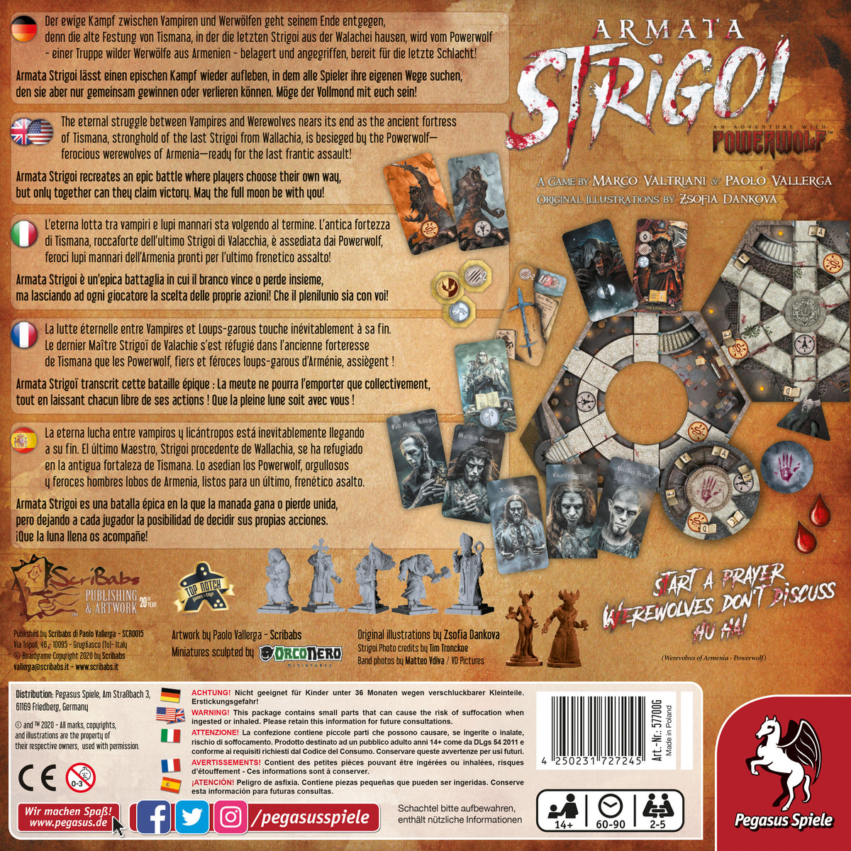 Powerwolf Figure Armata Strigoi – Das Powerwolf Brettspiel – Figurenschubser