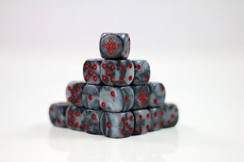Blood Demons D6 Sci-Fi Dice mit 20 sechsseitigen Würfeln im düsteren Science-Fiction-Design für Tabletop und Rollenspiele