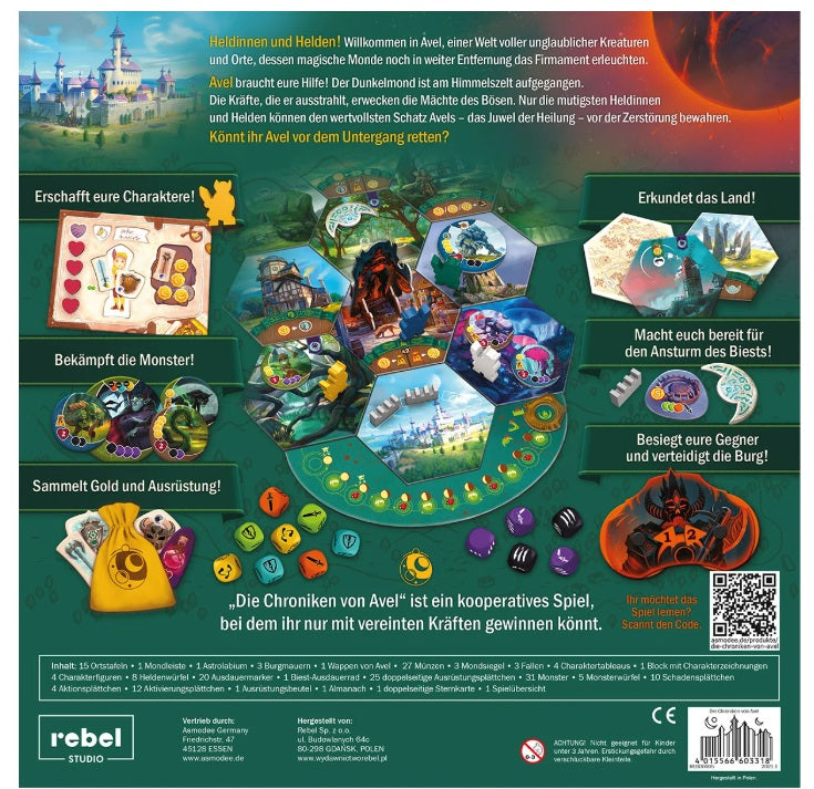 Die Chroniken von Avel – Boxansicht Rückseite