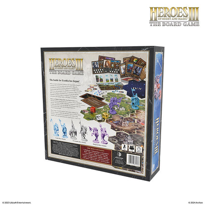 Boxansicht: „Heroes of Might & Magic III: The Board Game Core Game DE – Boxansicht“ Rückseite