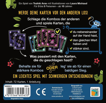 Jungo – Kartenspiel Rückseite mit Spielbeschreibung