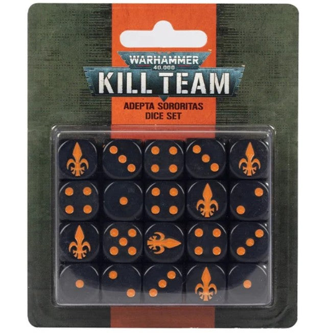 Kill Team Adepta Sororitas Würfelset mit 20 orangefarbenen Würfeln von Games Workshop