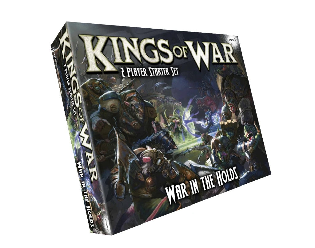 Kings of War – War in the Holds 2-Player Starter Set – Box mit Miniaturen, Bases und Regelbuch