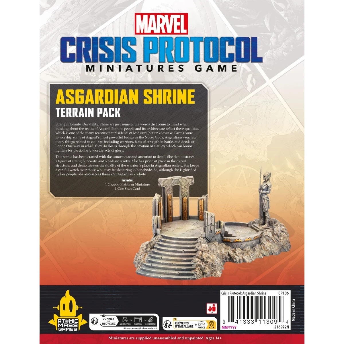 Marvel Crisis Protocol – Asgardian Shrine Terrain Pack – neu & OVP Rückseite
