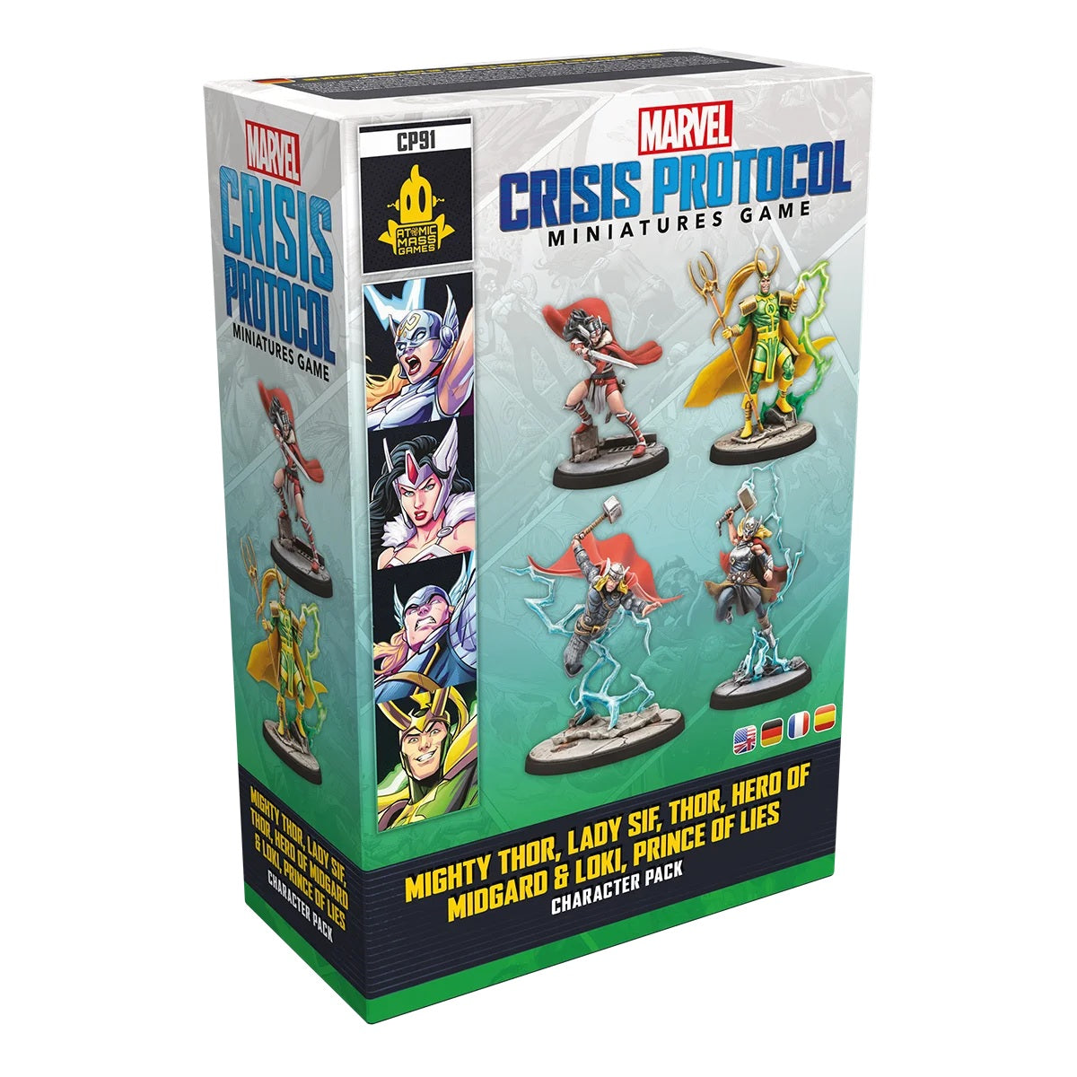 Marvel Crisis Protocol – Mighty Thor, Lady Sif, Thor Hero of Midgard & Loki – neu & OVP