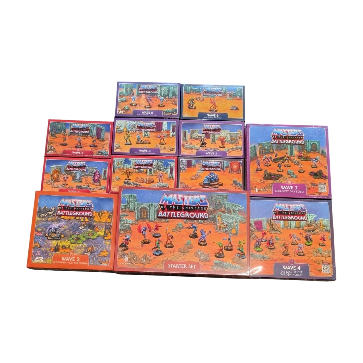 Masters of the Universe Battleground Bundle Starter Set und Erweiterungen Waves 1 bis 7