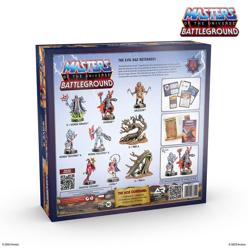 Masters of the Universe Battleground Wave 4 The Power of the Evil Horde – Boxansicht Rückseite
