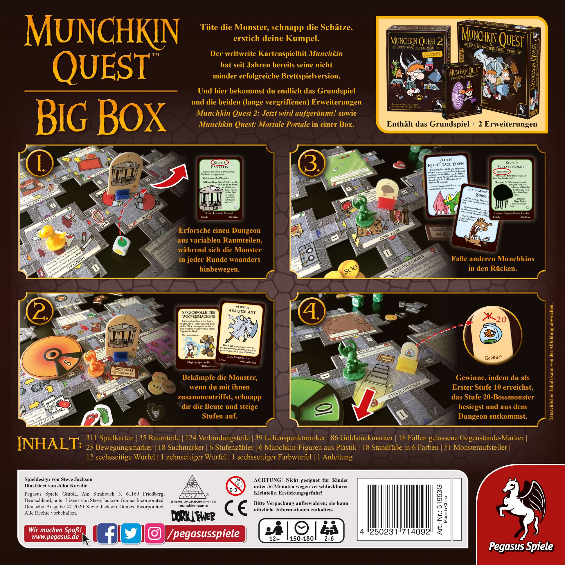 Munchkin Quest Big Box – Boxansicht Rückseite