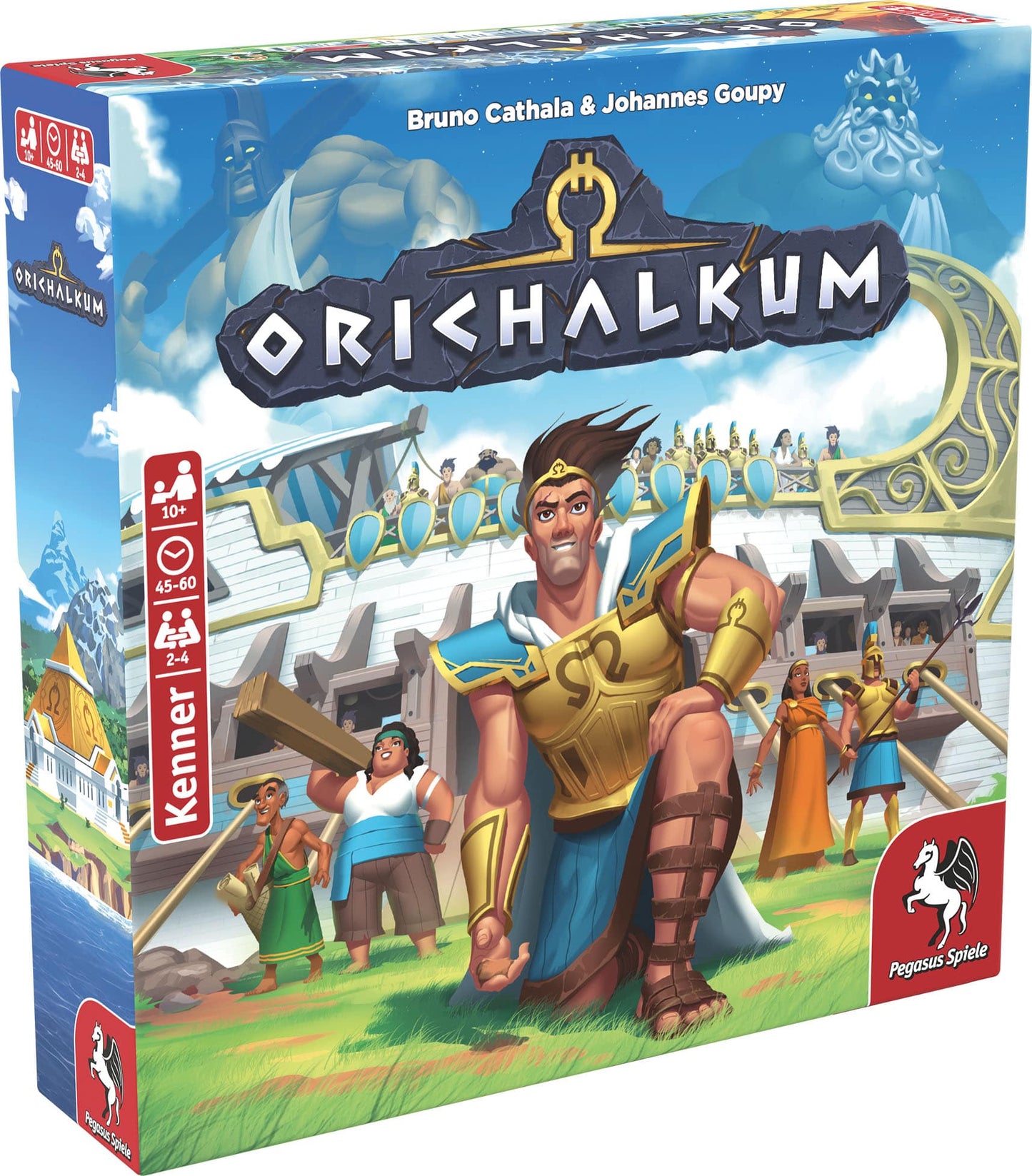 Brettspiel Orichalkum von Catch Up Games – Spielschachtel mit mythischer Insel
