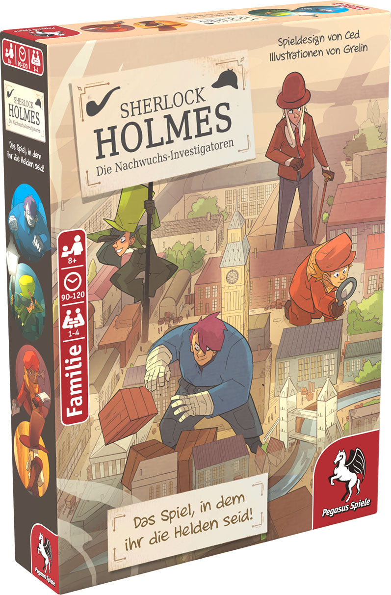 Sherlock Holmes – Die Nachwuchs-Investigatoren Krimi-Comic-Spiel Schachtel Vorderseite