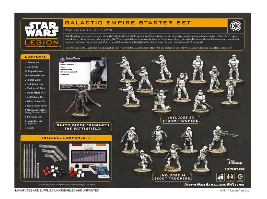 Star Wars: Legion – Galactic Empire Starter Set Rückseite