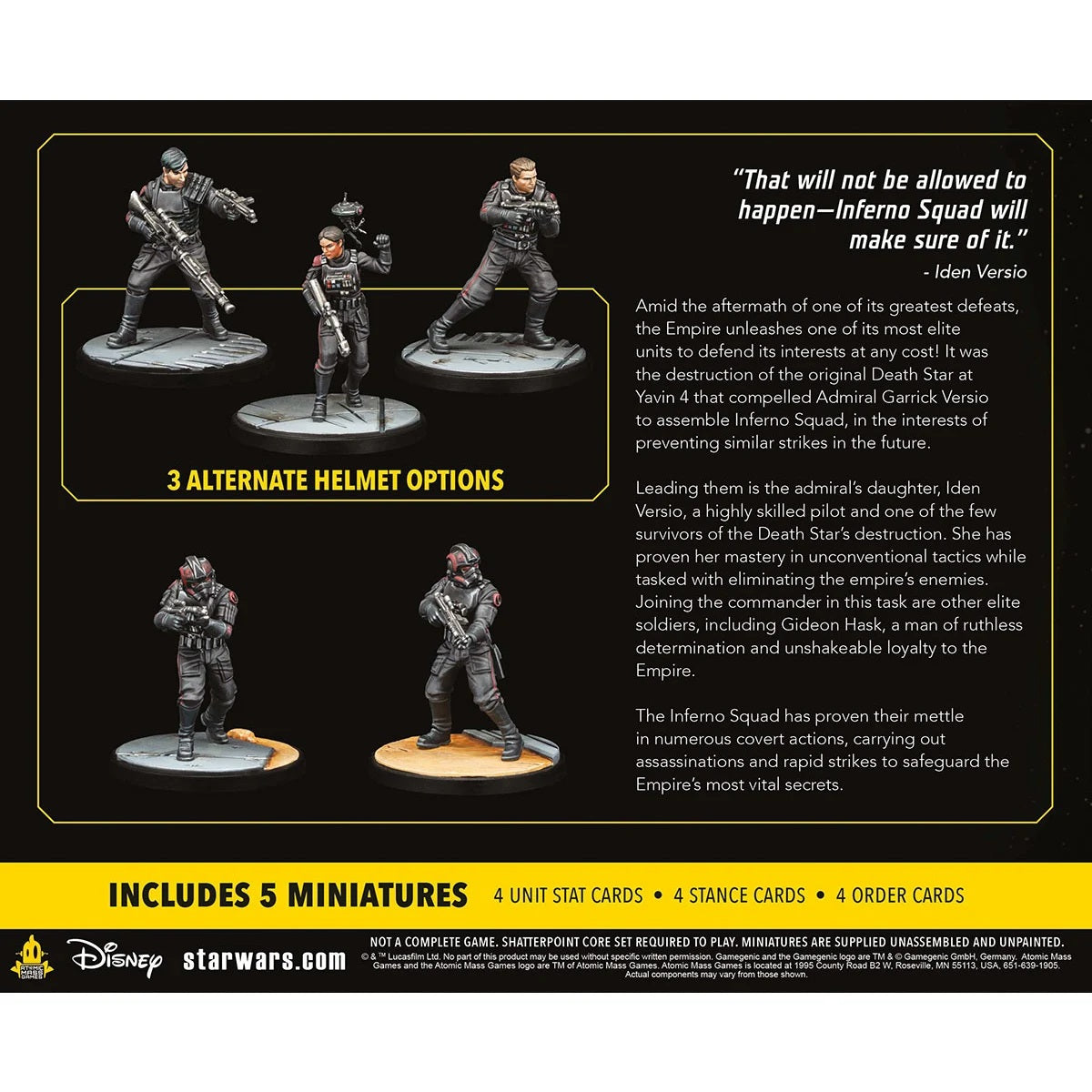 Star Wars: Shatterpoint – Today the Rebellion Dies Squad Pack – neu & OVP Rückseite