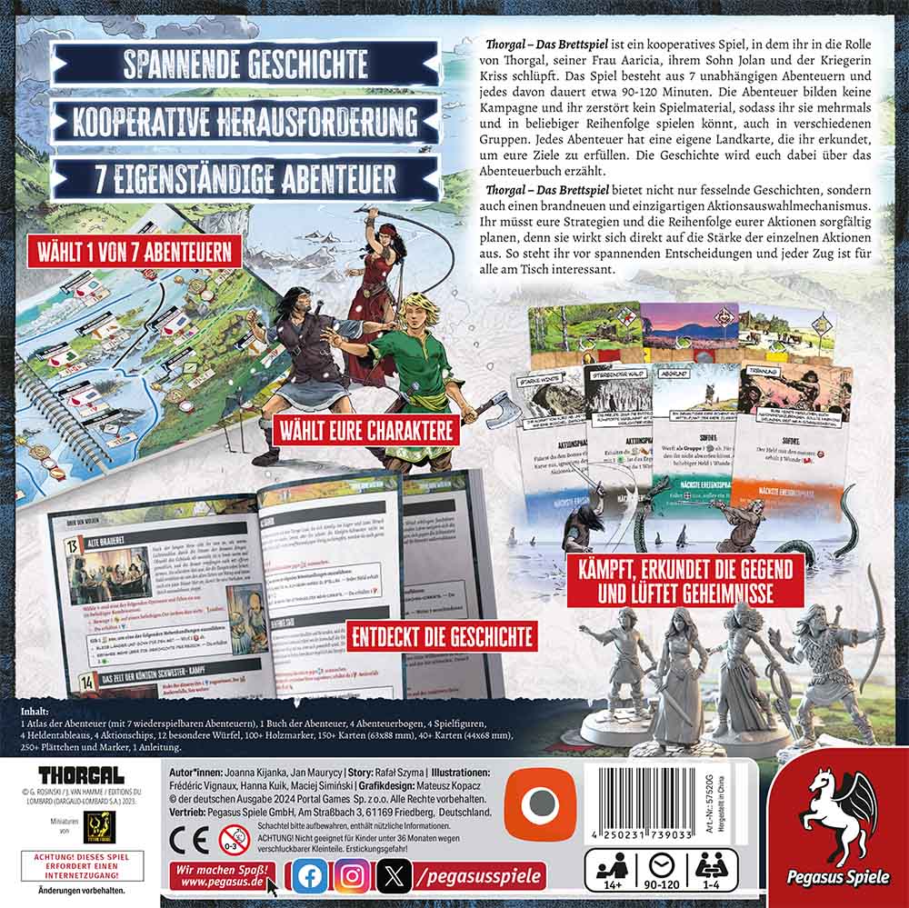 Thorgal The Board Game – Boxansicht Rückseite