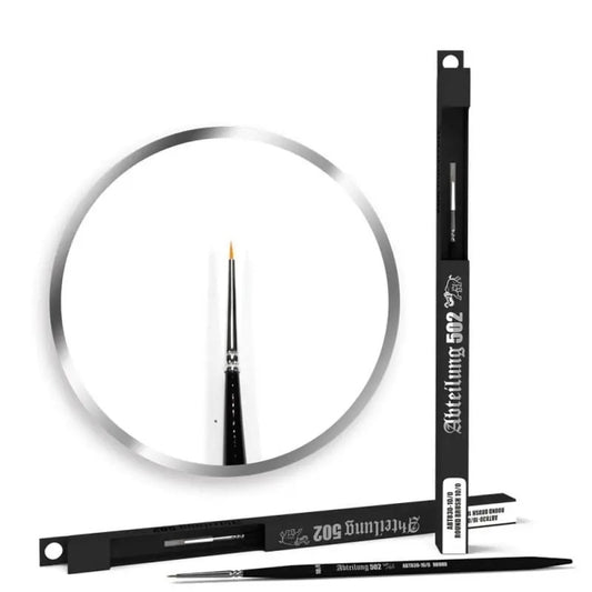 Abteilung 502 Round Brush 10/0 von AK Interactive mit synthetischen Borsten für feine Detailarbeiten an Miniaturen und Modellen