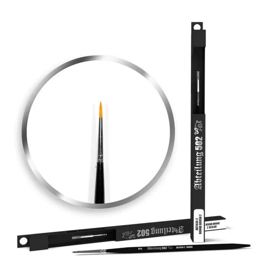 Abteilung 502 Round Brush 2 von AK Interactive mit synthetischen Borsten für Modellbau und Miniaturenbemalung