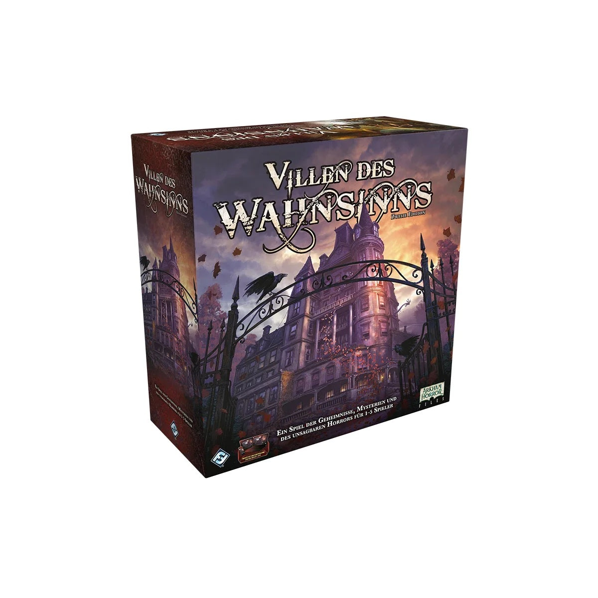 Arkham Horror Villen des Wahnsinns 2. Edition kooperatives Horror-Brettspiel mit Begleit-App und spannenden Ermittlungen