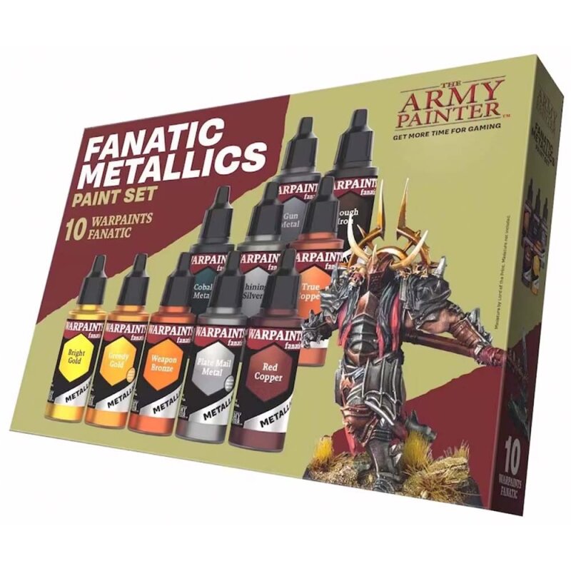 Army Painter – Warpaints Fanatic Metallics Paint Set – Komplettansicht mit Metallic-Farben