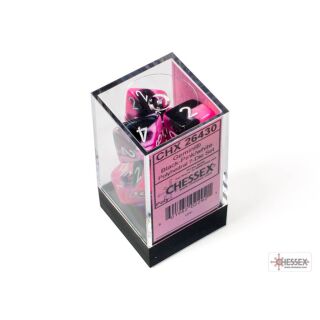 Chessex Gemini Black-White Pink Würfelset mit 7 Rollenspielwürfeln