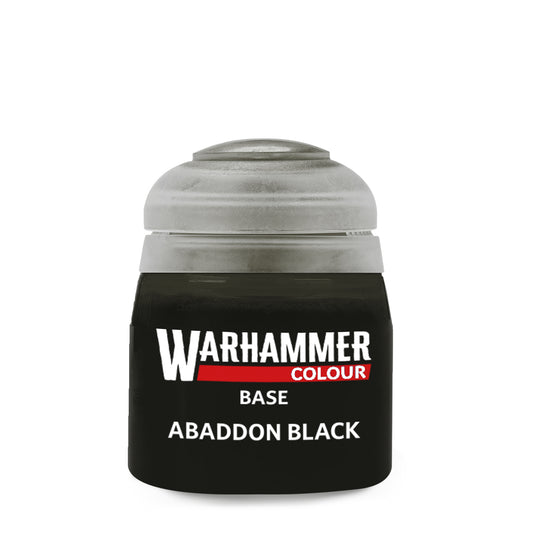 Citadel Base Abaddon Black schwarze Miniaturenfarbe 12 ml