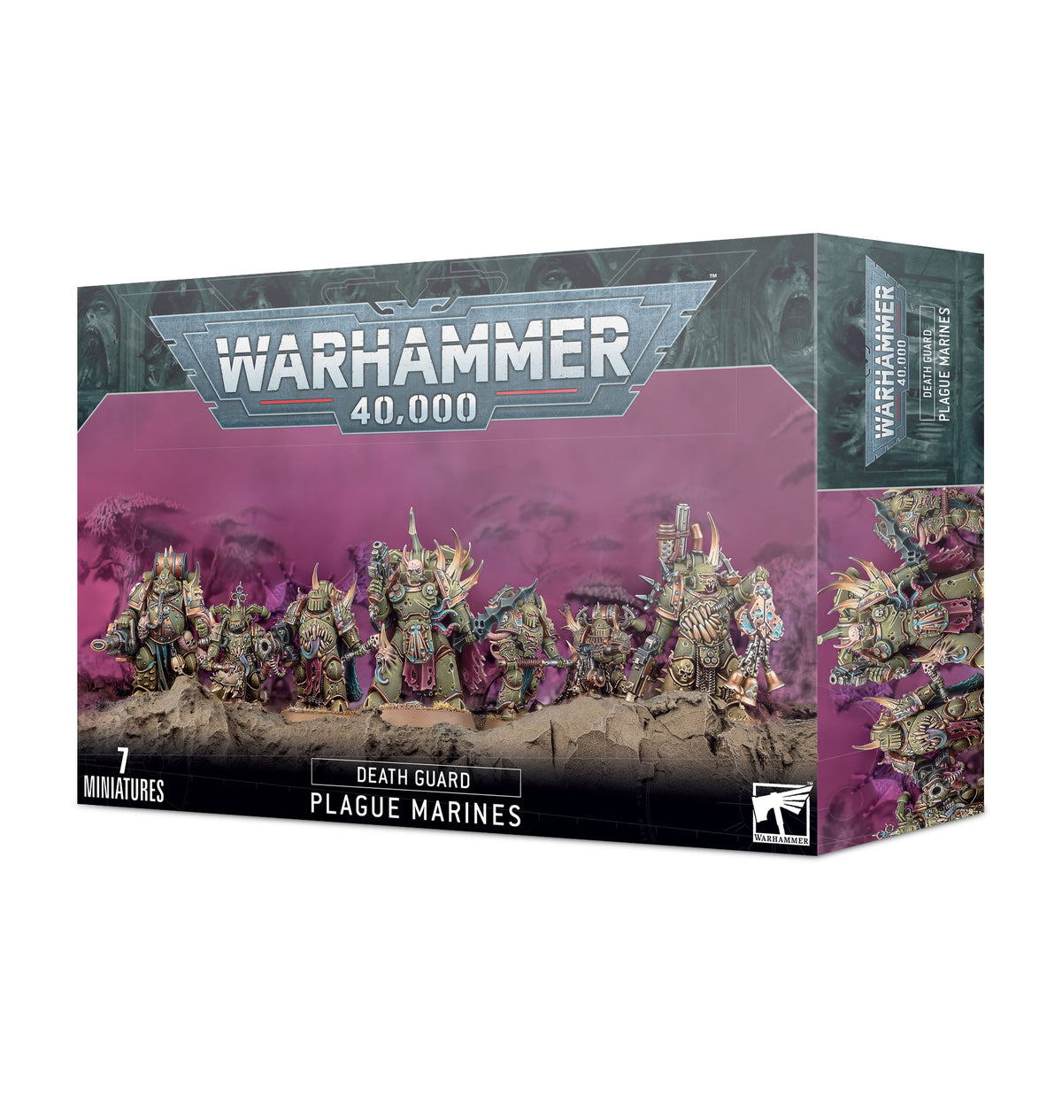 Death Guard Plague Marines mit 7 Miniaturen für Warhammer 40.000 von Games Workshop