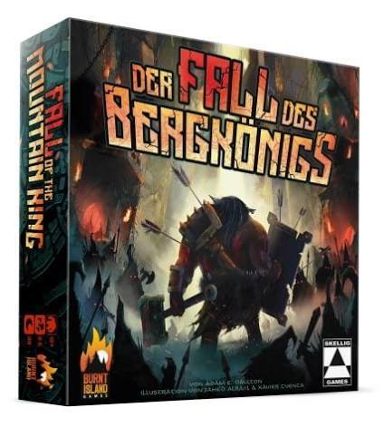 Der Fall des Bergkönigs Brettspiel von Skellig Games mit Trollkriegern und Zwergen im Fantasy-Setting