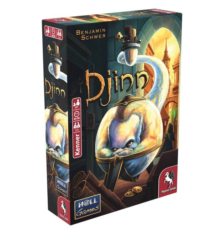Djinn Kennerspiel von Pegasus Spiele mit Dschinn, strategischem Ressourcenmanagement und Fantasy-Thema
