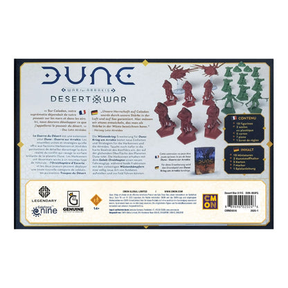 Dune Krieg um Arrakis Desert War Wüstenkrieg Erweiterung von CMON Rückseite
