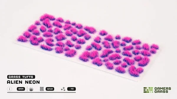 GamersGrass Alien Neon 4 mm Wild Grasbüschel für Science-Fiction- und Fantasy-Bases