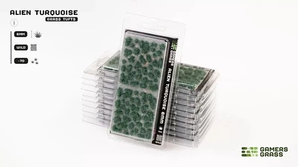 GamersGrass Alien Turquoise 6 mm Wild Grasbüschel für Science-Fiction- und Fantasy-Bases