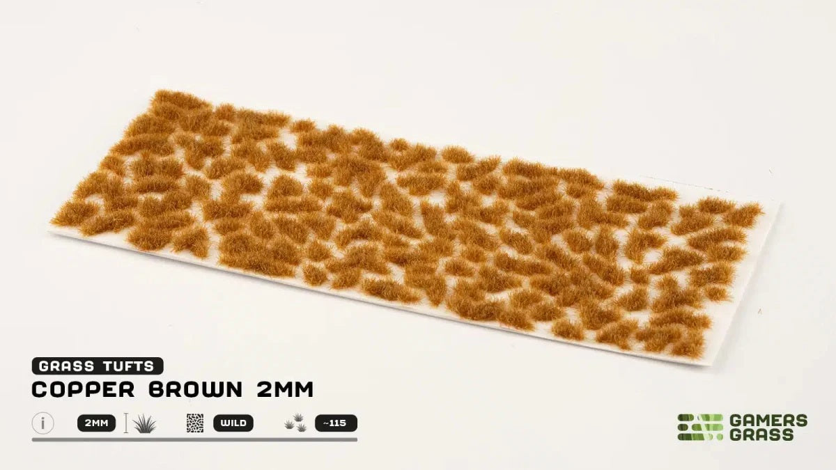 GamersGrass Copper Brown 2 mm Grasbüschel für herbstliche Tabletop-Bases und Dioramen