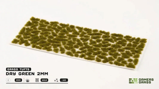 GamersGrass Dry Green 2 mm Grasbüschel für natürliche Tabletop-Bases und Dioramen
