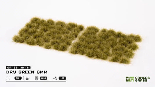 GamersGrass Dry Green 6 mm Wild Grasbüschel für natürliche Tabletop-Bases