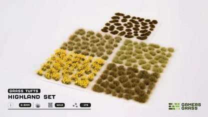 GamersGrass Highland Tuft Set Wild mit Grasbüscheln in 2 mm, 4 mm und 6 mm für Bases und Geländebau