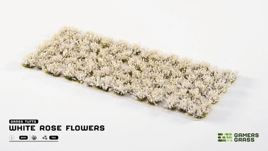 GamersGrass White Rose Flowers mit weißen Blüten für Tabletop-Bases und Dioramen