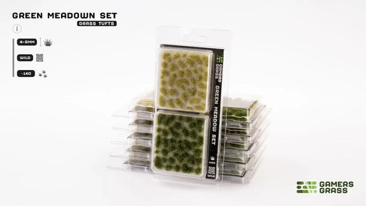 GamersGrass Green Meadow Set Wild mit Grasbüscheln in 4 mm und 6 mm für Bases und Geländebau