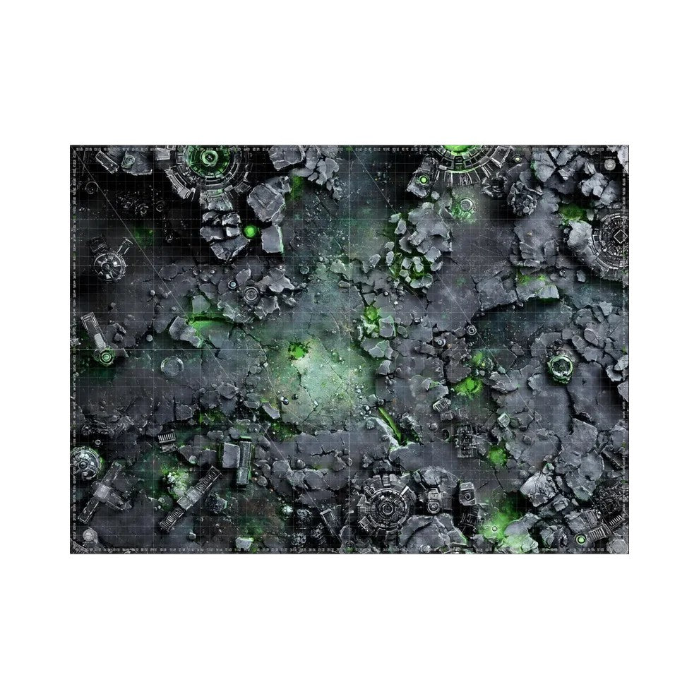 Gaming Mat Neoprene 60x44 Tomb World mit Aufstellungszonen und Raster