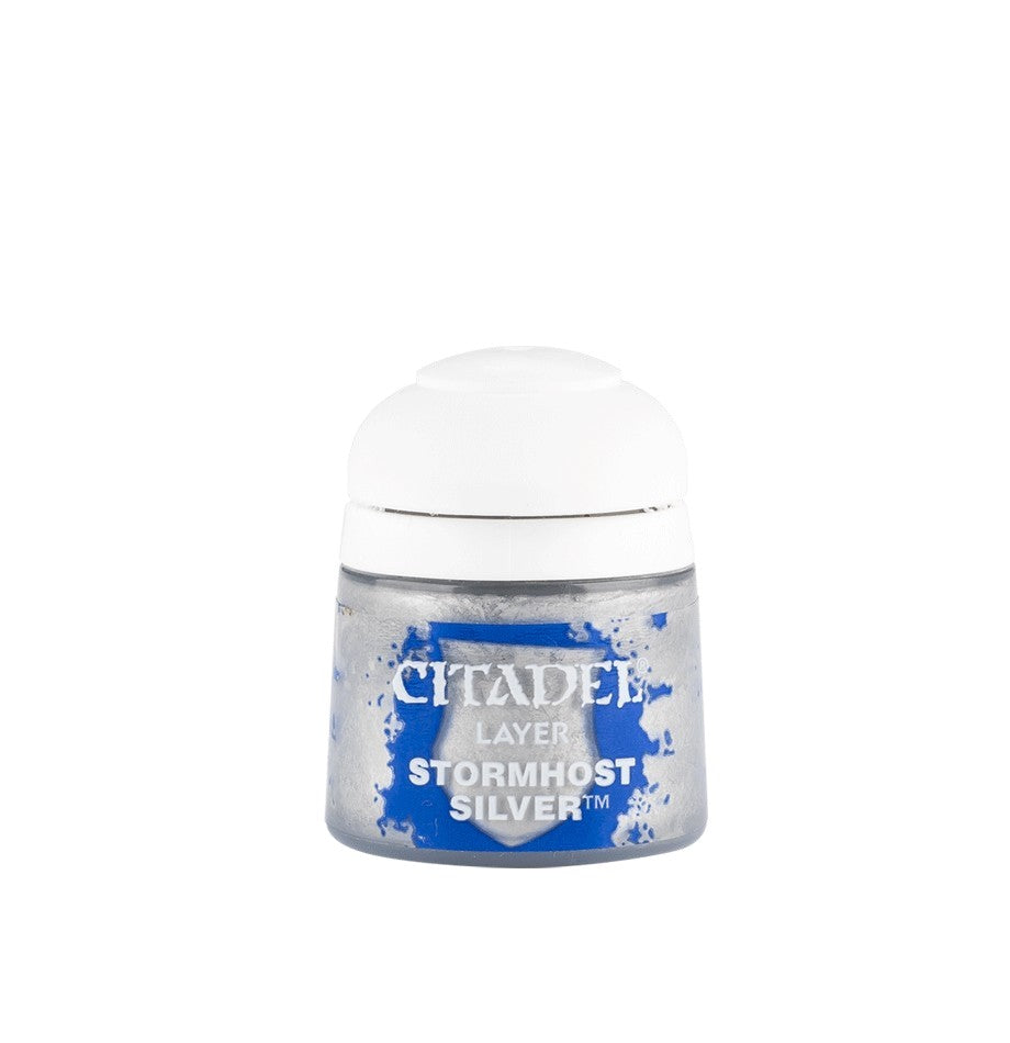 Warhammer Layer Stormhost Silver 12 ml silberne Acrylfarbe von Games Workshop