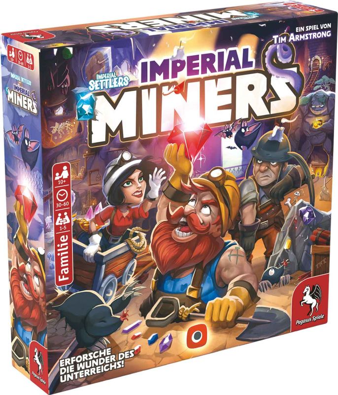 Imperial Miners Brettspiel von Portal Games mit Engine-Building und Kartenkombinationen