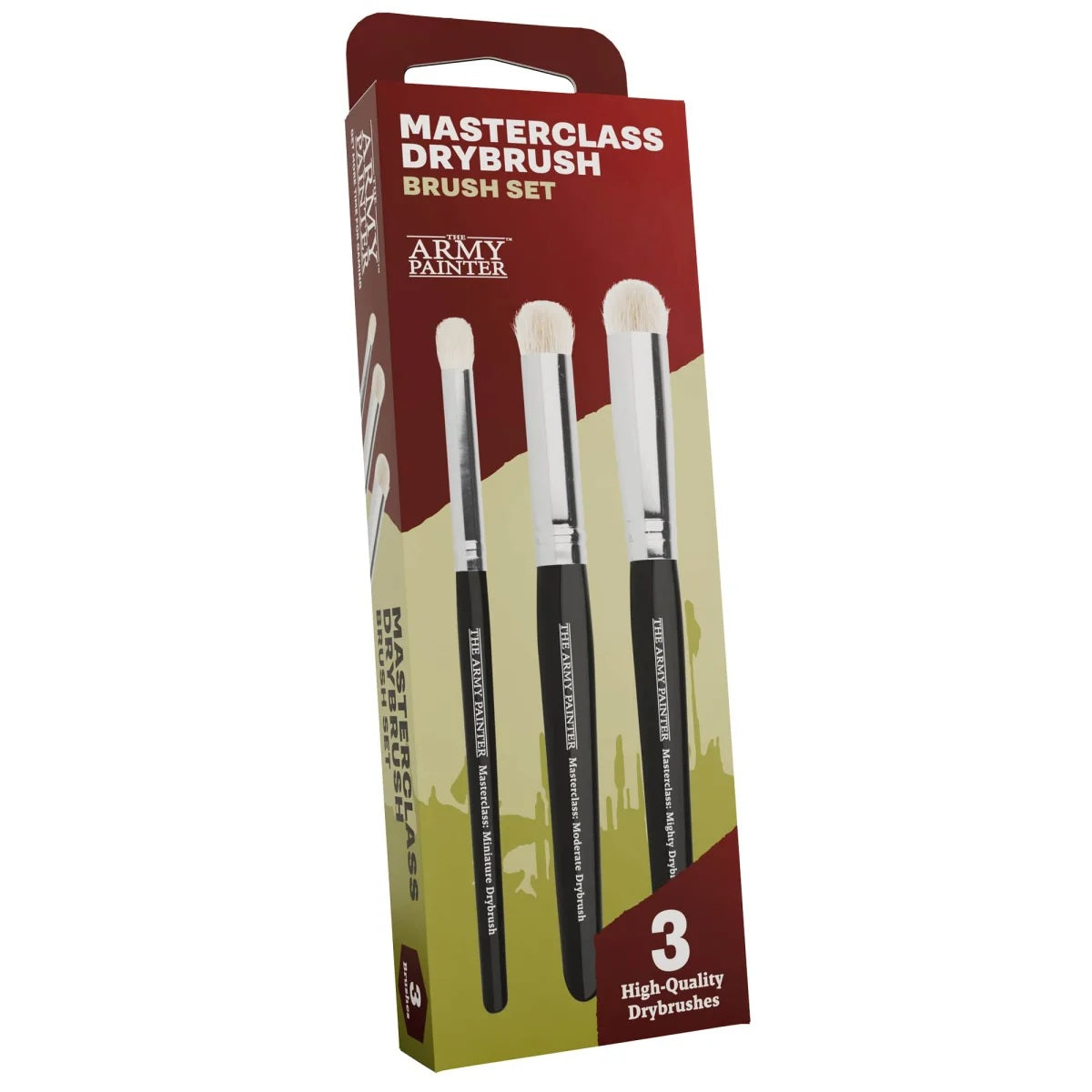 The Army Painter Masterclass Drybrush Set 2025 mit drei Trockenpinseln für Miniaturen, Gelände und Tabletop