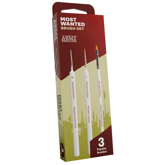 The Army Painter Most Wanted Brush Set 2025 mit drei Wargamer-Pinseln für Miniaturen, Tabletop und Modellbau