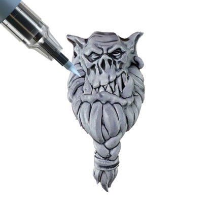 Speedpaint Marker Runic Grey von The Army Painter in kühlem Grauton, ideal für Rüstungen und Steinstrukturen auf Miniaturen. beispiel